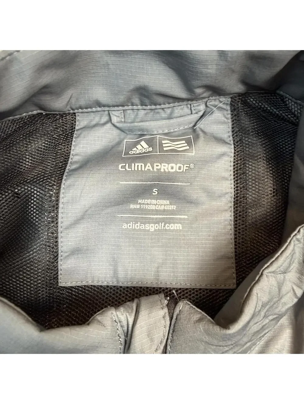Adidas Athletico Windbreaker Jacket S Gray Black Panels